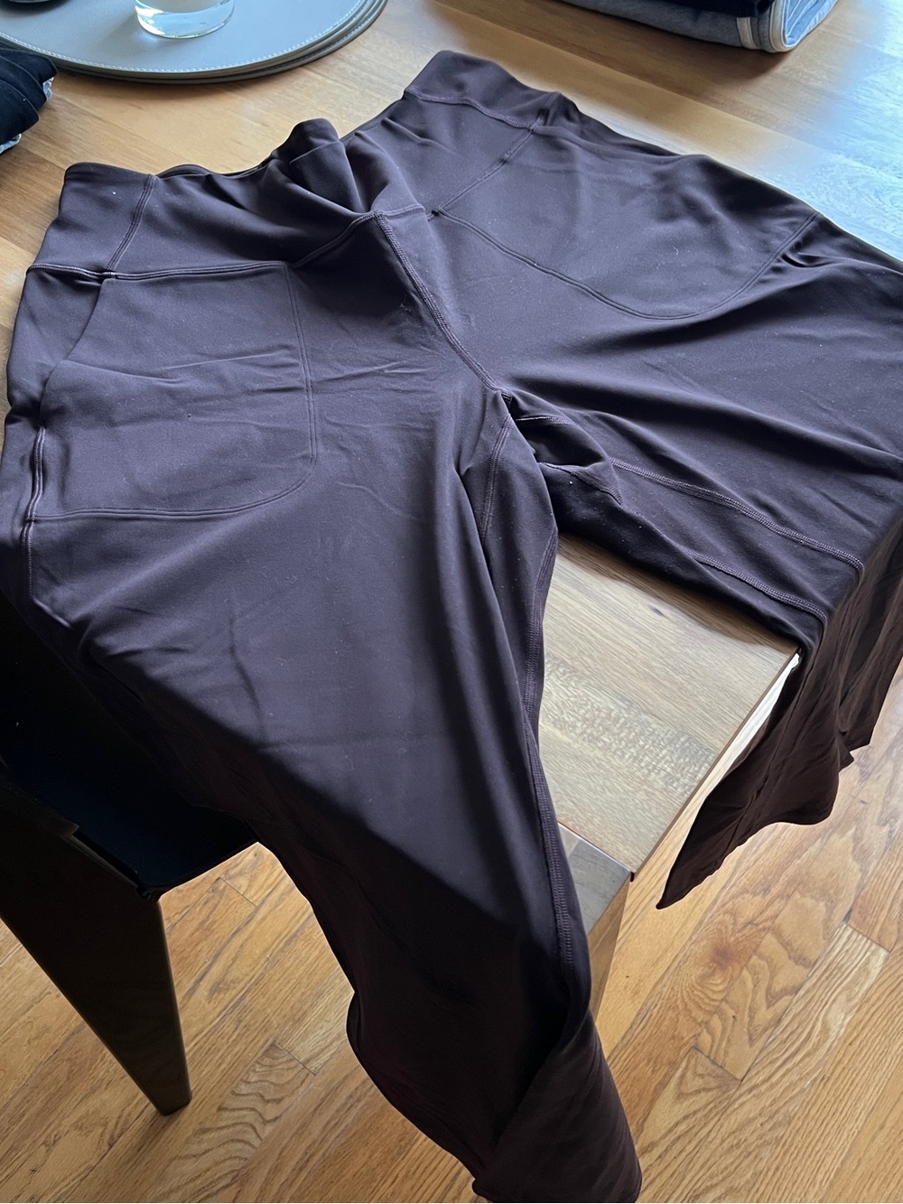 lululemon Wide Leg Align Pants in Dark Brown